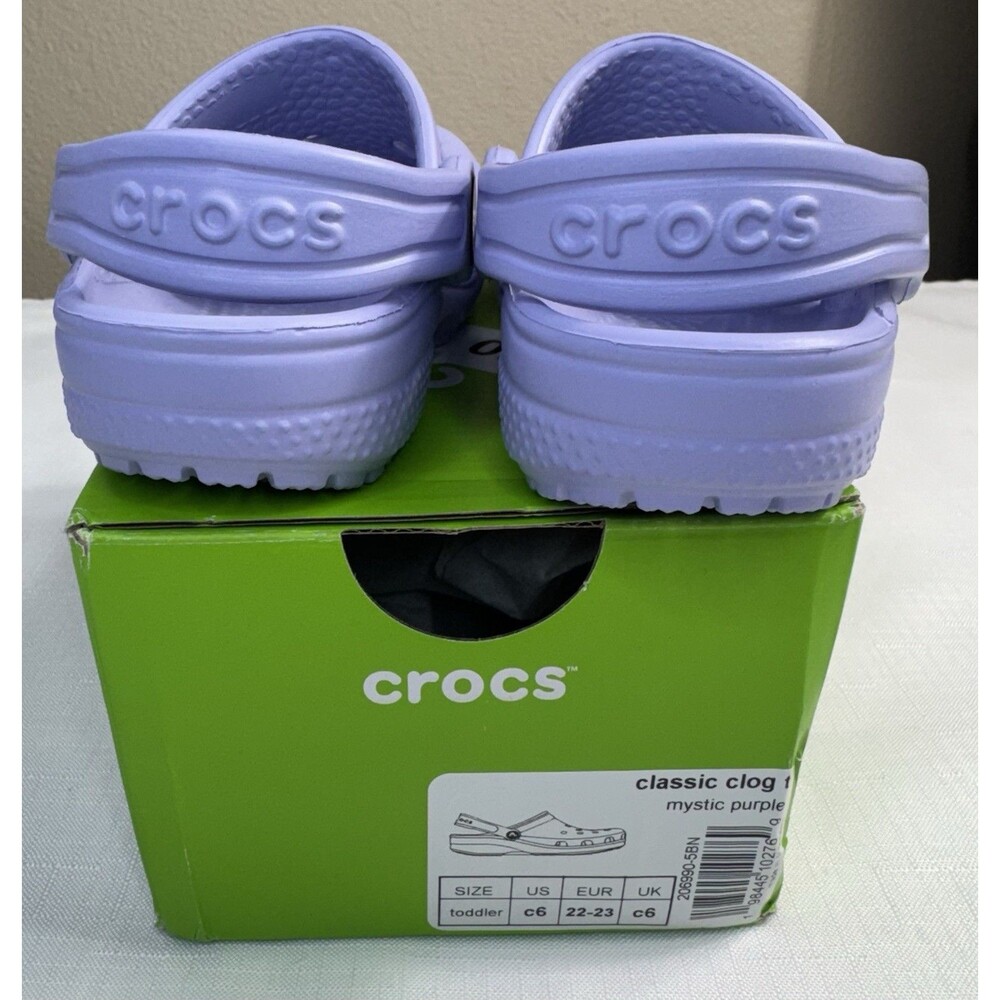 Crocs Classic Clog T Mystic Purple Toddler Size C6 NIB - Picture 4 of 8